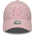 justerbar-rosa-kurvad-keps-for-dam-9forty-floral-towelling-fran-new-york-yankees-mlb-av-new-era