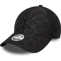 casquette-courbee-noire-ajustable-pour-femme-9forty-floral-towelling-new-york-yankees-mlb-new-era