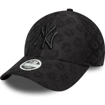 Casquette courbée noire ajustable pour femme 9FORTY Floral Towelling New York Yankees MLB New Era