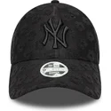 casquette-courbee-noire-ajustable-pour-femme-9forty-floral-towelling-new-york-yankees-mlb-new-era