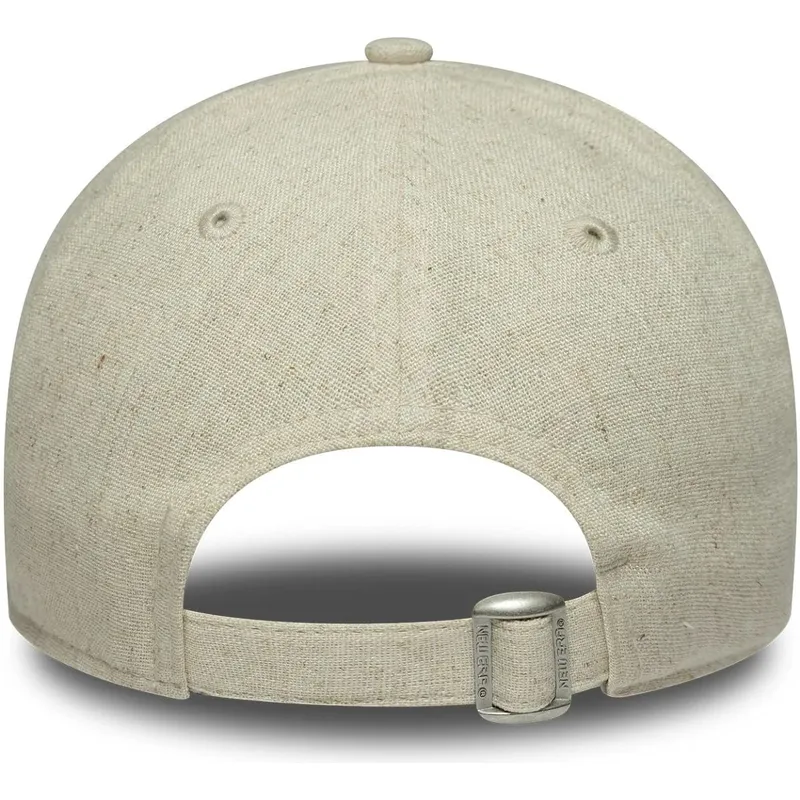 bojd-beige-justerbar-keps-for-dam-med-beige-logotyp-9twenty-linen-fran-new-york-yankees-mlb-av-new-era