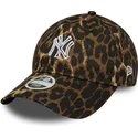 casquette-courbee-leopard-ajustable-pour-femme-9twenty-outline-new-york-yankees-mlb-new-era