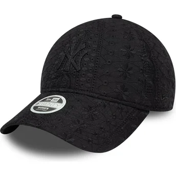 Șepci curbată negru bandă reglabilă 9TWENTY Broderie de New York Yankees MLB de New Era