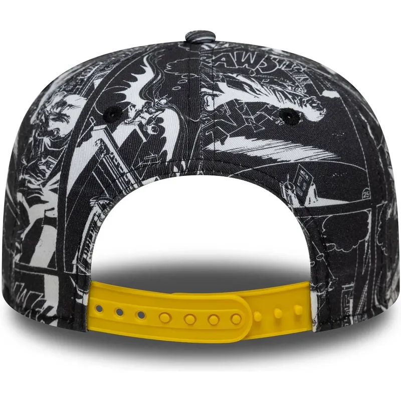 epci-plata-negru-snapback-pentru-copii-9fifty-all-over-print-de-batman-dc-comics-de-new-era