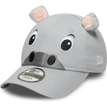 9FORTY New Era verstellbare graue Kinderkappe mit gebogenem Schirm Animal