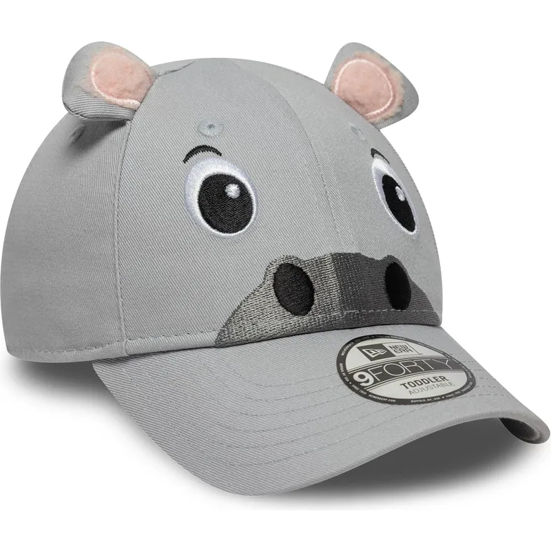 9forty-new-era-verstellbare-graue-kinderkappe-mit-gebogenem-schirm-animal