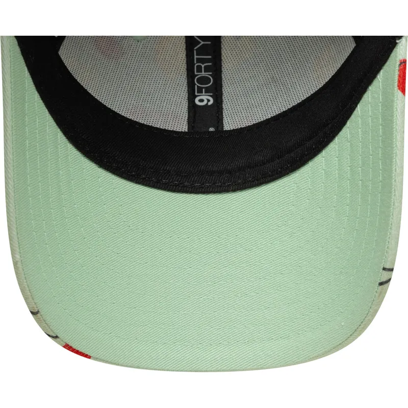 grune-verstellbare-kinderkappe-9forty-all-over-print-fruit-von-new-era