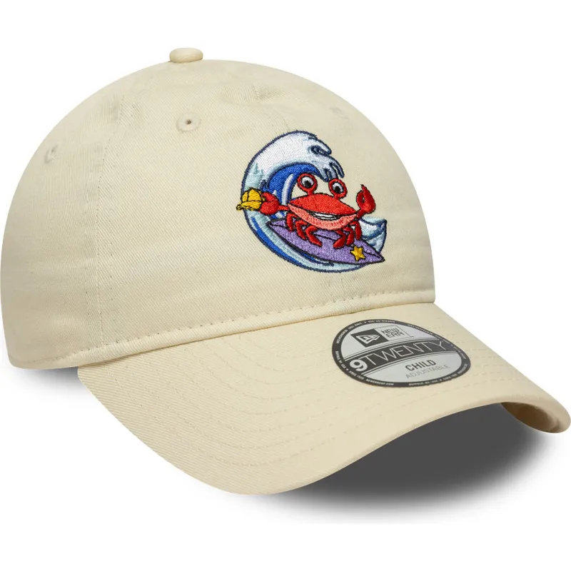 bojd-beige-justerbar-keps-for-barn-9twenty-surf-crew-fran-new-era