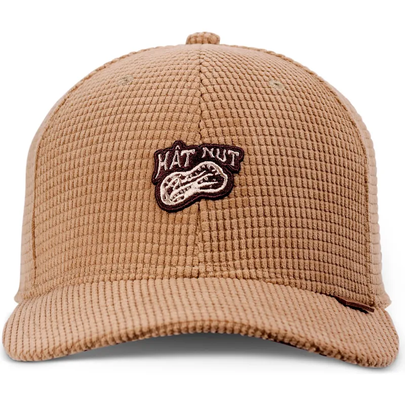 djinns-truefit-snapback-hut-nut-waffle-braun-gebogene-kappe