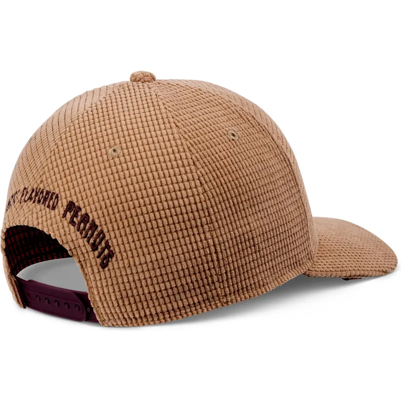 djinns-truefit-snapback-hut-nut-waffle-braun-gebogene-kappe