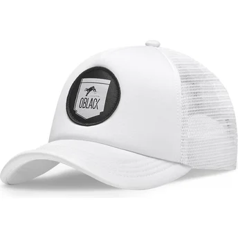 Gorra trucker bianca Classic di Oblack