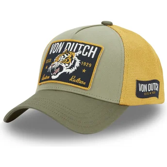 Von Dutch WILD02 grün-gelbe Trucker-Kappe