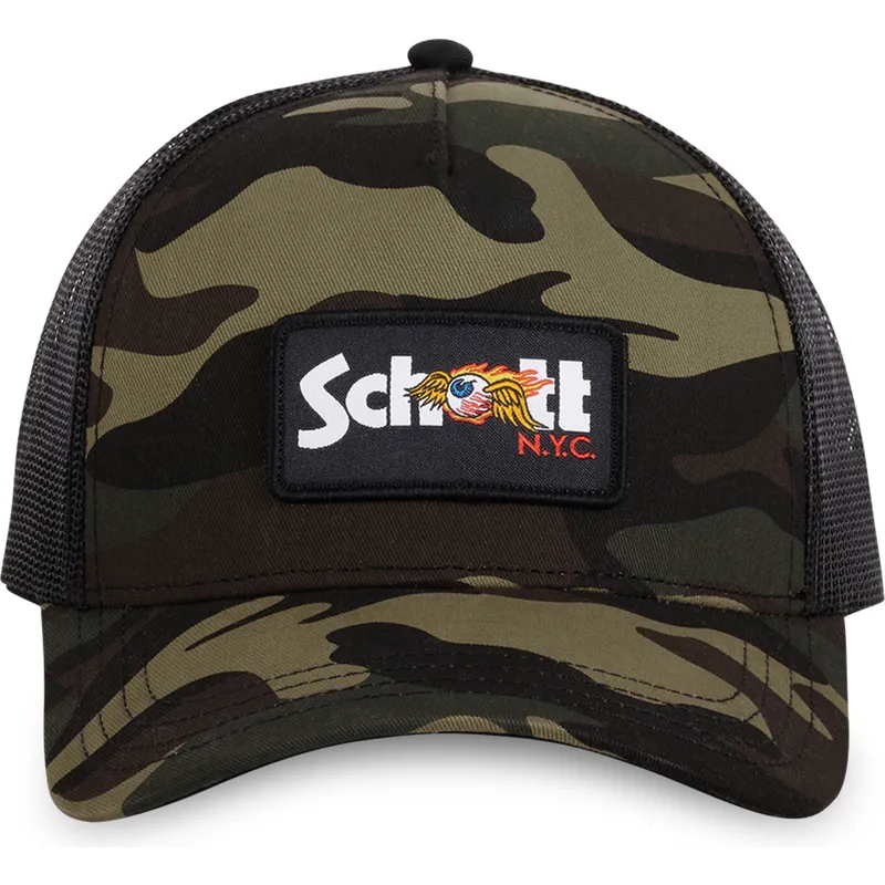gorra-trucker-camo-army-fran-von-dutch-x-schott-nyc