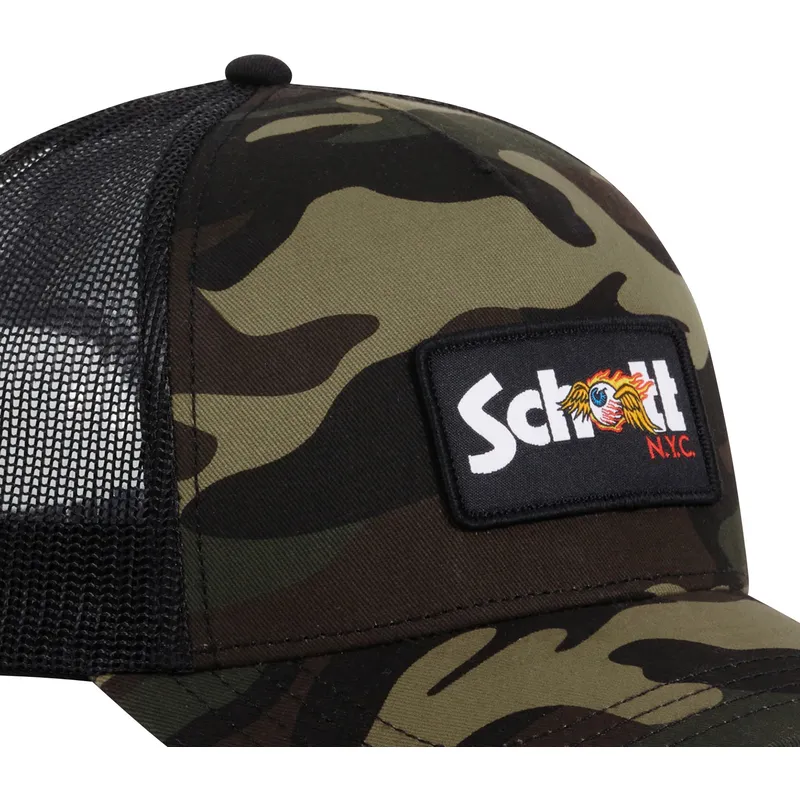 gorra-trucker-camo-army-fran-von-dutch-x-schott-nyc