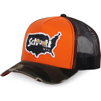 Șepci curbată portocaliu snapback CAMOO de Von Dutch