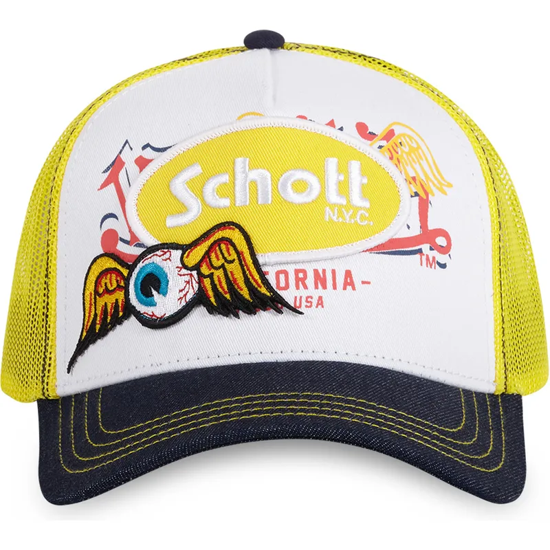 trucker-cap-weiss-gelb-und-schwarz-patch-von-von-dutch-x-schott-nyc