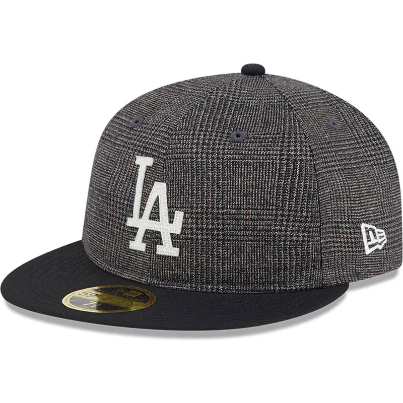 cappello-piatto-nero-aderente-59fifty-day-retro-crown-dei-los-angeles-dodgers-mlb-di-new-era