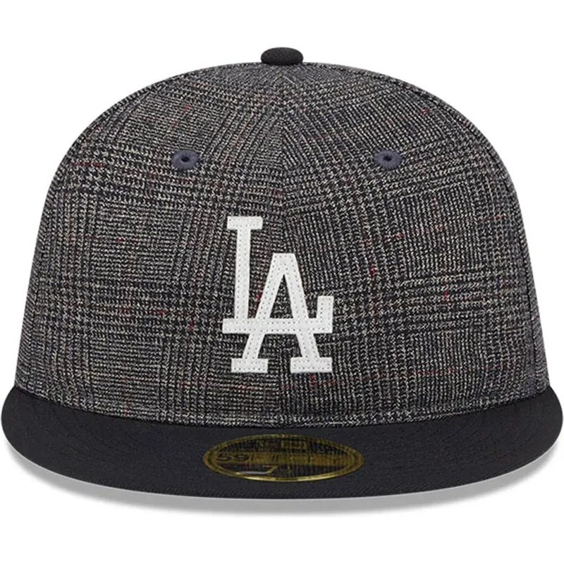 cappello-piatto-nero-aderente-59fifty-day-retro-crown-dei-los-angeles-dodgers-mlb-di-new-era