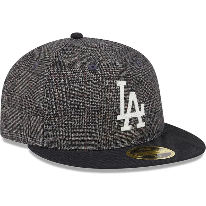 cappello-piatto-nero-aderente-59fifty-day-retro-crown-dei-los-angeles-dodgers-mlb-di-new-era