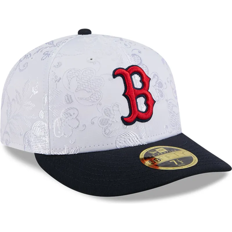 cappello-piatto-blu-navy-e-bianco-regolabile-59fifty-day-low-profile-dei-boston-red-sox-mlb-di-new-era