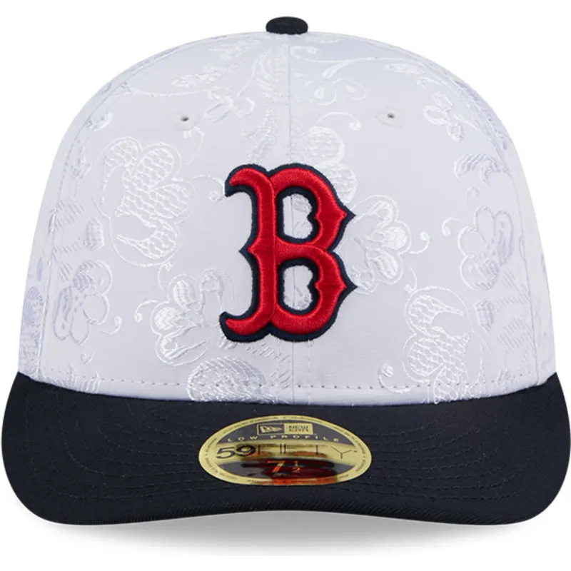 cappello-piatto-blu-navy-e-bianco-regolabile-59fifty-day-low-profile-dei-boston-red-sox-mlb-di-new-era