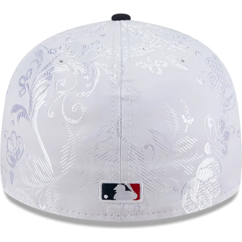 cappello-piatto-blu-marino-e-bianco-regolato-59fifty-day-low-profile-di-boston-red-sox-mlb-di-new-era