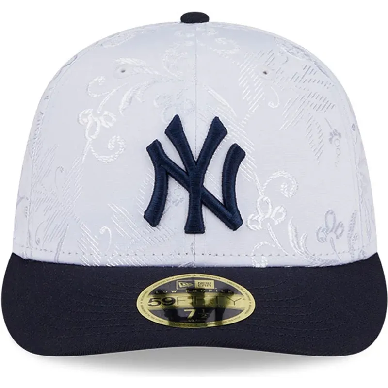 new-era-new-york-yankees-mlb-59fifty-day-low-profile-navy-und-weiss-angepasste-flache-kappe