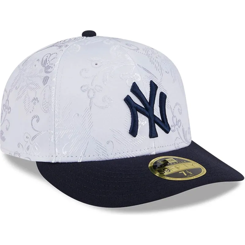 new-era-new-york-yankees-mlb-59fifty-day-low-profile-navy-und-weiss-angepasste-flache-kappe