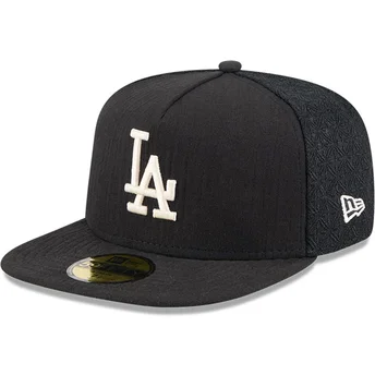 Schwarze enganliegende Flat Cap 59FIFTY Day A Frame der Los Angeles Dodgers MLB von New Era