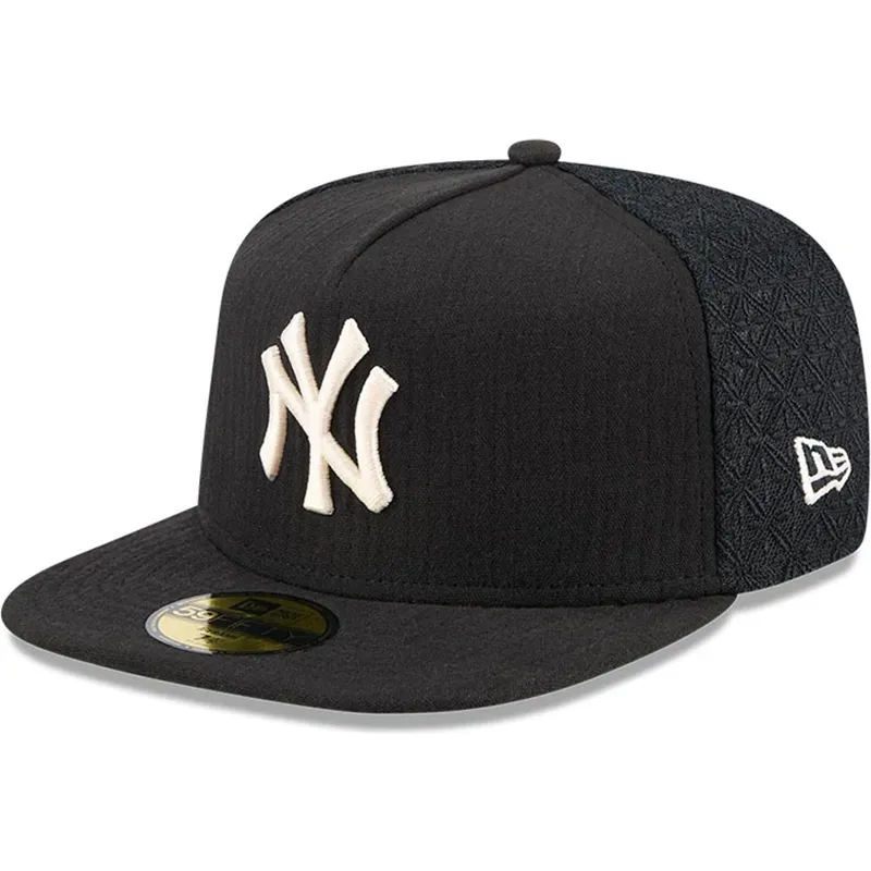 czarna-dopasowana-czapka-z-plaskim-daszkiem-59fifty-day-a-frame-new-york-yankees-mlb-new-era
