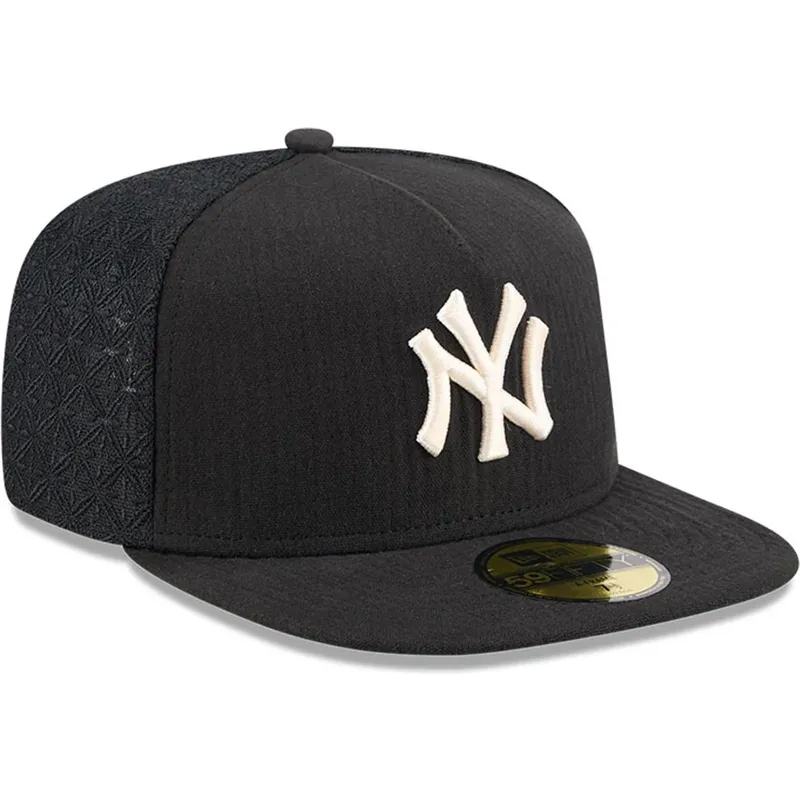 czarna-dopasowana-czapka-z-plaskim-daszkiem-59fifty-day-a-frame-new-york-yankees-mlb-new-era