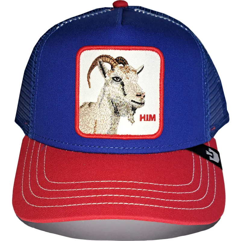 goorin-bros-him-goat-fab-farm-blaue-und-rote-trucker-kappe-mit-ziege