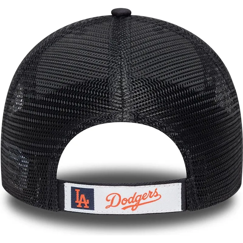 marinbla-justerbar-trucker-keps-for-barn-med-rod-logotyp-9forty-homefield-fran-los-angeles-dodgers-mlb-av-new-era