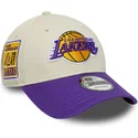 epci-curbata-bej-reglabila-9forty-contrast-patch-de-los-angeles-lakers-nba-de-new-era