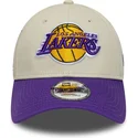 epci-curbata-bej-reglabila-9forty-contrast-patch-de-los-angeles-lakers-nba-de-new-era