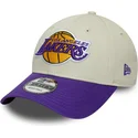 epci-curbata-bej-reglabila-9forty-contrast-patch-de-los-angeles-lakers-nba-de-new-era