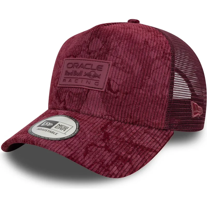 gorra-trucker-bordeaux-a-frame-cord-von-red-bull-racing-formula-1-von-new-era