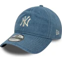 casquette-courbee-bleue-ajustable-9twenty-denim-new-york-yankees-mlb-new-era
