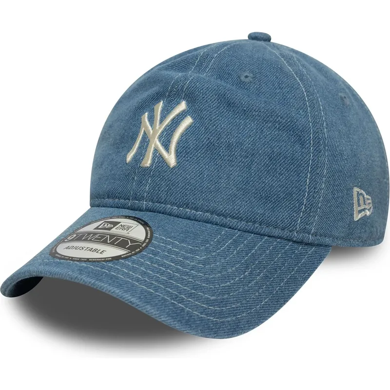new-era-new-york-yankees-mlb-9twenty-verstellbare-blaue-denim-kappe