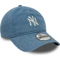 casquette-courbee-bleue-ajustable-9twenty-denim-new-york-yankees-mlb-new-era