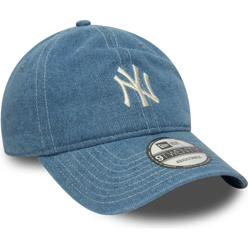 cappello-curvo-blu-regolabile-9twenty-denim-dei-new-york-yankees-mlb-di-new-era