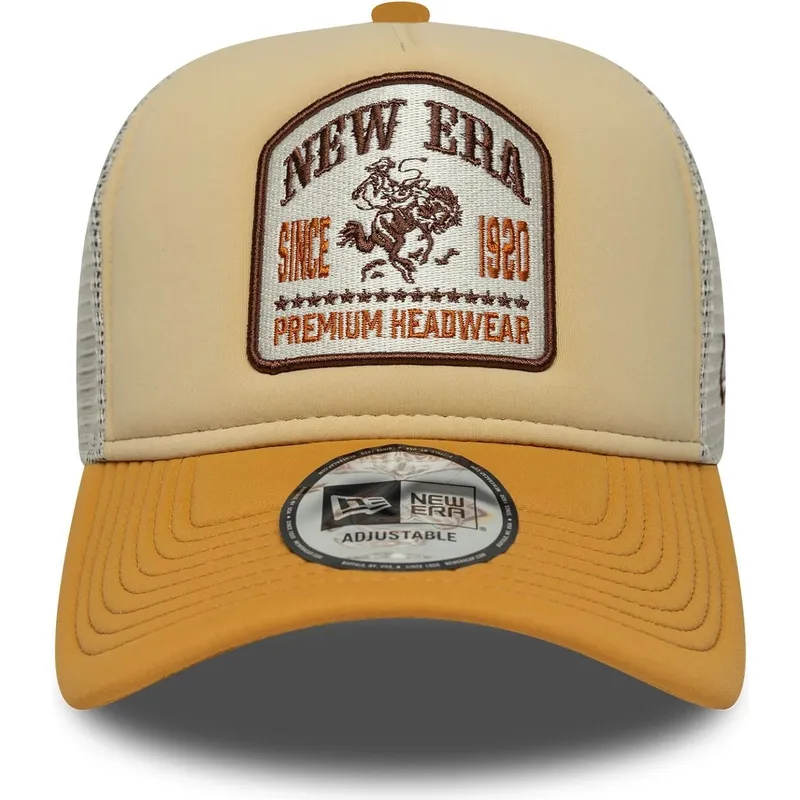 epci-curbata-bej-snapback-a-frame-graphic-patch-de-new-era