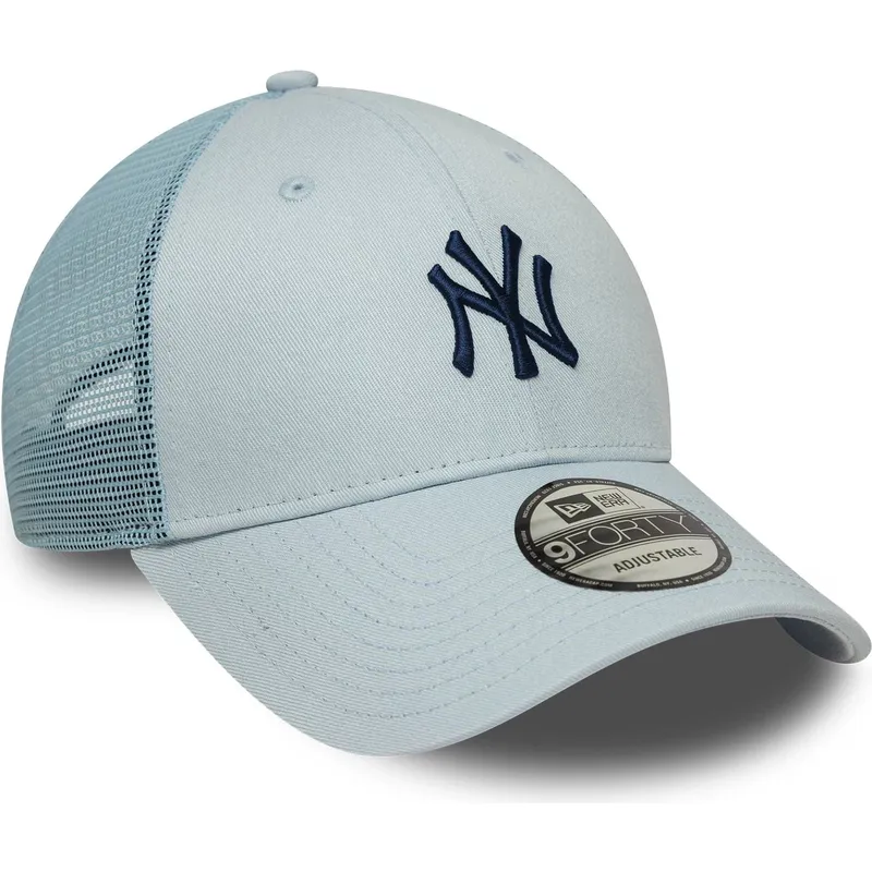 blaue-verstellbare-trucker-kappe-mit-marineblauen-logo-9forty-homefield-der-new-york-yankees-mlb-von-new-era