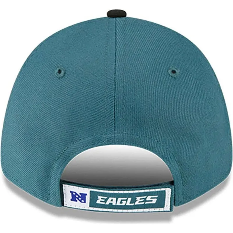 cappello-curvo-verde-e-nero-regolabile-per-bambino-9forty-the-league-dei-philadelphia-eagles-nfl-di-new-era
