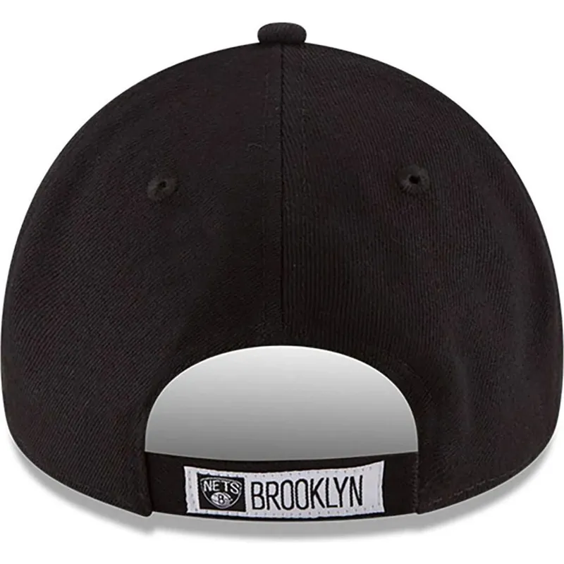 schwarze-gebogene-verstellbare-kinderkappe-9forty-the-league-der-brooklyn-nets-nba-von-new-era