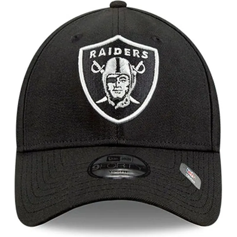 cappellino-curvo-nero-regolabile-per-bambino-9forty-the-league-dei-las-vegas-raiders-nfl-di-new-era