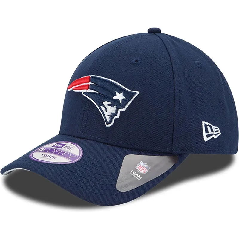 verstellbare-marineblaue-9forty-the-league-new-england-patriots-nfl-kinderkappe-von-new-era