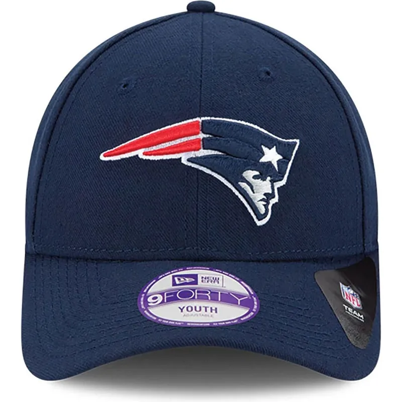 verstellbare-marineblaue-9forty-the-league-new-england-patriots-nfl-kinderkappe-von-new-era