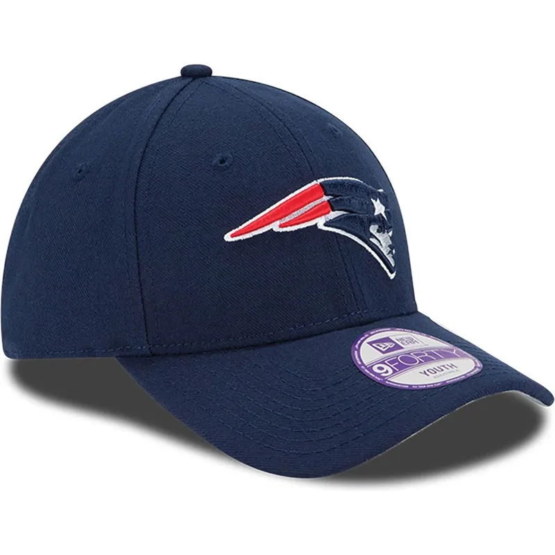 verstellbare-marineblaue-9forty-the-league-new-england-patriots-nfl-kinderkappe-von-new-era