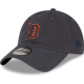 Graue verstellbare Curved Cap 9TWENTY Core Classic der Detroit Tigers MLB von New Era